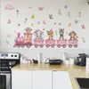 Varios Adhesivos de Pared de Tren de Animales Lindos de la Jungla para Dormitorio y Sala de Estar Pared de Fondo Decoración del Hogar Adhesivos de Pared Autoadhesivos