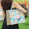 Bolsa Tote de Linho Impermeável em Estoque, Personalizável com Logo, Bolsa de Lona Pintada a Óleo, Bolsa de Compras de Lona Personalizada, Bolsa de Mão Ecológica