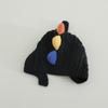 Gorro de Lana para Bebé de Invierno Lindo Dinosaurio Pequeño Puntiagudo Gorro para Bebé con Ranura Trasera Gorro de Punto Cálido para Niños Exportación