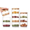 Frasco Sellado de Vidrio de Borosilicato de Alta Calidad con Tapa, Frasco de Vidrio Transparente para Uso Doméstico para Granos y Frutas Secas