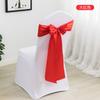 Decoración de Boda Adorno Caliente Cinta de Satén Cinta Decoración Flor en Respaldo de Silla Funda Elástica para Silla Lazo