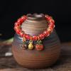Han Yuyuan nova pulseira de contas esmaltadas com folha de ouro e prata antiga, besta engolidora de ouro, pulseira Duobao, fornecimento de cinzas perfumadas, joias por atacado