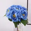 Estilo europeu Peônia de mão Flor artificial amarrada à mão Peônia artificial Adereços para casa e casamento Flor artificial para decorar vestido