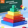 Cubos magnéticos coloridos para ensino, formas geométricas magnéticas tridimensionais, ferramentas de aprendizado magnéticas cúbicas retangulares