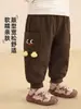 Calça Infantil Kaka Panda com Forro de Fleece Calça Longa para Meninos Roupa de Inverno Calça de Algodão Quente de Inverno para Bebê Calça Infantil Outono/Inverno para Meninas