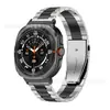 Adequado para Samsung Galaxy Watch Ultra 2 Pulseira de Aço com Três Contas Metal Aço Inoxidável Pulseira para Samsung Watch Ultra 2