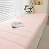 Almofada para Bay Window Feita Sob Medida de Fábrica com Bordas Penduradas, Tecido de Veludo Teddy, Removível e Lavável, Adequada para Todas as Estações, Almofada de Assento Tatami para Quarto e Varanda