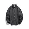 Camisa de Manga Larga a Rayas Estilo Japonés para Hombres y Mujeres, Nueva Primavera y Otoño, Versátil Holgada para Pareja, Chaqueta Camisa Oxford de Hilo Fino