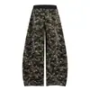 Pantalones con Estampado de Estrellas Camufladas Invierno Nuevo Pantalones de Pierna Ancha con Estampado de Letras para Mujer Estilo Casual Pantalones Forrados de Polar para Hombre