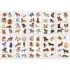 Nuevas pegatinas de tatuaje de caballo para niños transfronterizas, lindas pegatinas de tatuaje temporal realista de animal de dibujos animados pony para el brazo
