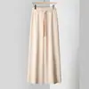 Pantalones Largos de Punto Anchos para Mujer, de Cintura Alta, Caídos, Largos hasta el Suelo, Holgados, Casual, Pierna Recta, Novedad Otoño e Invierno 2026, Transfronterizo