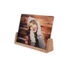 Nuevo producto marco de fotos acrílico de transferencia térmica marco de fotos acrílico de sublimación térmica base de madera en forma de U acrílico en blanco impresión DIY