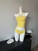 Nuevo Estilo Puro Deseo Verde Menta Fresco Bikini de Dos Piezas Dulce Picante Chica Favorecedor Pecho Pequeño Traje de Baño Tubo Dopamina