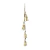 Enfeite de Sino de Natal Dourado de Ferro Estilo Retrô com Corda de Juta, Decoração de Natal, Peça Pendurada para Decoração de Guirlanda e Porta