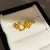 Arete de Flor Plegada Estilo Chino Nuevo Carta Lila Aretes Estilo Artístico Retro Joyería para Orejas de Lujo Ligero y de Alta Gama Venta al Por Mayor