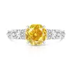 Transmisión en vivo súper ventas anillos de capullo de diamante de alto carbono con gemas de colores súper brillantes corte rosa anillo de dedo moderno versátil envío directo transfronterizo