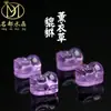 Marca Famosa Cristal Gelo Natural Lavanda Pixiu Acessórios para Joias DIY Contas Soltas Pixiu Contas com Furo Atravessado Venda por Atacado