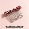 Pente de Cabelo com Laço de Acetato, Grampo de Cabelo para Mulheres, Pente com Dentes Laterais para Franja, Presilha de Cabelo Outono e Inverno, Grampo Antiderrapante