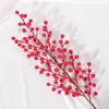 Flor de Véspera de Ano Novo Balde de Ano Novo Material para Arranjo de Flores Azevinho Sintético Folha de Ginkgo Madeira Hortênsia Folha de Ouro Atacado