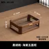 Mesa de Centro de Madeira de Nogueira Preta Caixa de Armazenamento para Mesa de Trabalho Porta-Conjunto de Chá Prateleira de Armazenamento Armário de Cinco Lados Armário de Armazenamento Estética da Dinastia Song Tapete de Chá