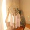 Decoração Suspensa de Filtro dos Sonhos Ornamento Criativo de Sino de Vento Capa de Fundo de Parede para Quarto Feminino Peça Suspensa Presente Decorativo Feito à Mão