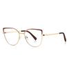 Ojo de gato metal espejo plano 3103 montura de gafas de moda personalizada ins Viento pata resorte anti-luz azul montura spot