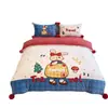 2026 Nuevo Estilo de Pompón Engrosado Estampado Formato Grande Dibujos Animados Alto Gramaje Leche Polar Conjunto de Tres Piezas Conjunto de Cuatro Piezas Sábana Cama Cama