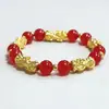 Mismo Estilo que el de la Tienda Dorada, Pulsera de Cristal Pixiu, Pulsera de Cuentas Moda Clásica Versátil, Joyería a Juego para Parejas, Venta Directa del Fabricante