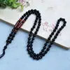 Venta al por mayor del fabricante Cordón Tejido Grueso Imitación Obsidiana Negra Joyería Dorada Jade Colgante de Jade Cordón Colgante Cordón para el Cuello