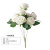 Ramo de flores artificiales de verano de 9 cabezas, rosas altas, flores artificiales para mesa de comedor, escritorio, flores de seda, flores falsas para boda, flores decorativas para ventana