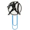 Clips para Papel Grandes con Forma de Béisbol Transfronterizos, Material de Oficina, Clips para Papel Creativos Lindos, Pines en Forma de U, Marcadores de Libros de Dibujos Animados de PVC