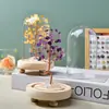 Adornos de Árbol de Cristal Natural Árbol de la Fortuna de Citrino Botella de los Deseos Cubierta de Vidrio Árbol de la Vida Artesanías de Decoración para el Hogar