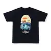 260g Marca de Moda Venta al por Mayor Transfronteriza Camiseta Pesada Bape Cabeza de Mono Tiburón