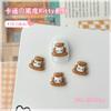 Accesorios Kt para Uñas de Gato Arte de Uñas 3D Lindo Dibujo Animado Gato Negro Palmera Resina Uña Portátil Decoraciones de Pedrería para Uñas