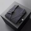 Primavera e Outono Novo Suéter de Lã Masculino Cardigan com Decote em V Cor Sólida Base de Malha Suéter de Lã Jaqueta de Lã Empresarial da Moda