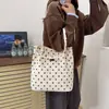 Bolsa Tote de Gran Capacidad Estilo Nuevo Hombro Único Axila de Moda Lunares Bolso Casual Simple de Hombro Único para Salir