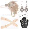 Diadema de Plumas de los años 20 Diadema de Diamantes Europea y Americana Diadema de Plumas Retro de Halloween Venta Caliente de Amazon Gats