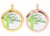 Collar colgante de aromaterapia de aleación de 25 mm, suministro europeo y americano, colgante de caja de difusión de aromaterapia con árbol de la vida hueco europeo y americano
