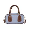 Nova bolsa de mão jeans feminina transfronteiriça, bolsa pequena vintage, bolsa de ombro versátil, bolsa transversal fashion, bolsa de axila estilosa