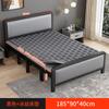 Cama plegable para el hogar, cama doble, alquiler de casa, almuerzo, siesta, cama de hierro portátil simple para adultos, cama individual resistente y duradera