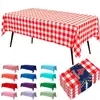 Mantel cuadrado desechable de PEVA, superventas transfronterizo, impermeable, a prueba de aceite, fácil de limpiar, mantel de alta calidad para bodas, fiestas y días festivos
