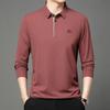 Explosiones Transfronterizas Camisa Polo para Hombre de Primavera y Otoño Manga Larga para Hombre Solapa de Gama Alta Camiseta Casual Versátil Ropa para Hombre