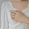 Anillo para Mujer Blanco con Circonita Blanca Diseño Calado de Moda Anillo Boda Compromiso Amazon Nuevo R016