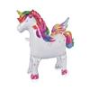 Novo com rodas tridimensional formato de animal da floresta dinossauro andando balão de alumínio festa de aniversário para empurrar brinquedos pequenos