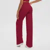 Pantalones de Yoga Transfronterizos Europeos y Americanos Cintura Alta Pierna Recta Sueltos Adelgazantes Pierna Ancha Ropa de Yoga Deportiva Exterior Fitness para Mujer