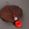 Colgante de Seguridad Pixiu de Cinabrio Rojo con Símbolos de Paz y Longevidad, Llavero de Cuerda Bodhi, Correa para Teléfono, Colgante de Cinabrio