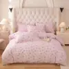 Conjunto de cama de quatro peças, 100% algodão, qualidade A, espessado e escovado para maior conforto, adequado para outono e inverno, atacado e dropshipping disponíveis do fabricante para vendas transfronteiriças