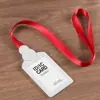 Porta Credencial de Plástico Simple, Insignia de Trabajo para Empleados, Etiqueta de Nombre con Cordón, Porta Tarjeta Retráctil para Estudiantes del Campus, Porta Tarjeta de Comida