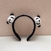 Horquilla de Felpa Panda Estilo Japonés ins Anillo para el Cabello Broche de Oso Panda Lindo Accesorios para el Cabello Broche de Muñeco Panda de Dibujos Animados para Mujer