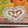 Bordado en forma de corazón Bordado Amor Capítulo Pegatinas de tela Corazón de durazno Algodón Encaje soluble en agua Encaje Accesorios para prendas
